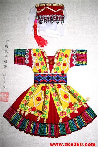 少数民族服装/民族特色礼品/圣诞礼品--塔吉克族服饰