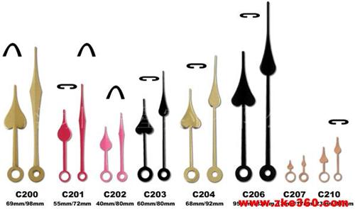 金属指针 塑胶指针 钟针 钟表指针