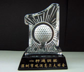 水晶高尔夫球奖杯 水晶运动奖品 水晶奖品 水晶商务礼品