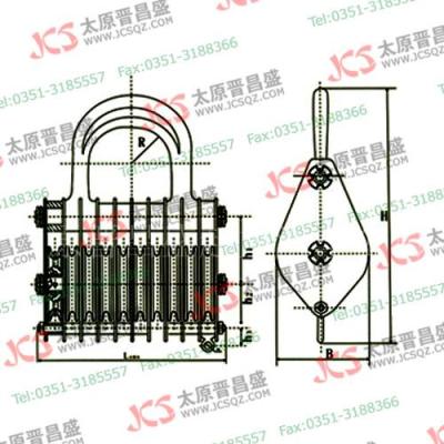 十轮滑车晋阳湖吊钩式滑轮组