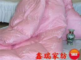 真品羽絨 紅色小羽毛 被雙人美標一級絨 620元