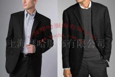 黑色男西装 上海订做男西服 上海西装厂