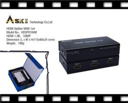 HDMI分配器1分4迷你 一进四出 型号 HDSP0104-MINI