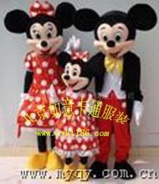 北京如意卡通服饰 卡通人偶服饰 毛绒卡通服装 米老鼠的一家