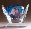 手托心 广州水晶彩印制作 结婚纪念品 情侣水晶摆件