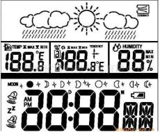 电波钟温湿度无线天天气预报时钟IC
